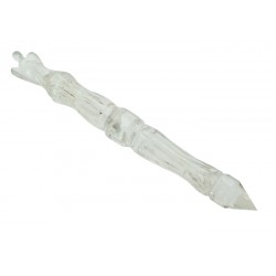 Clear Quartz Gemstone Angel Carved Healing Wand